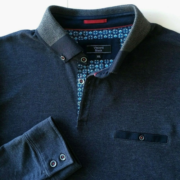 Visconti Other - Visconti Black Label Polo Shirt  Long Sleeve New